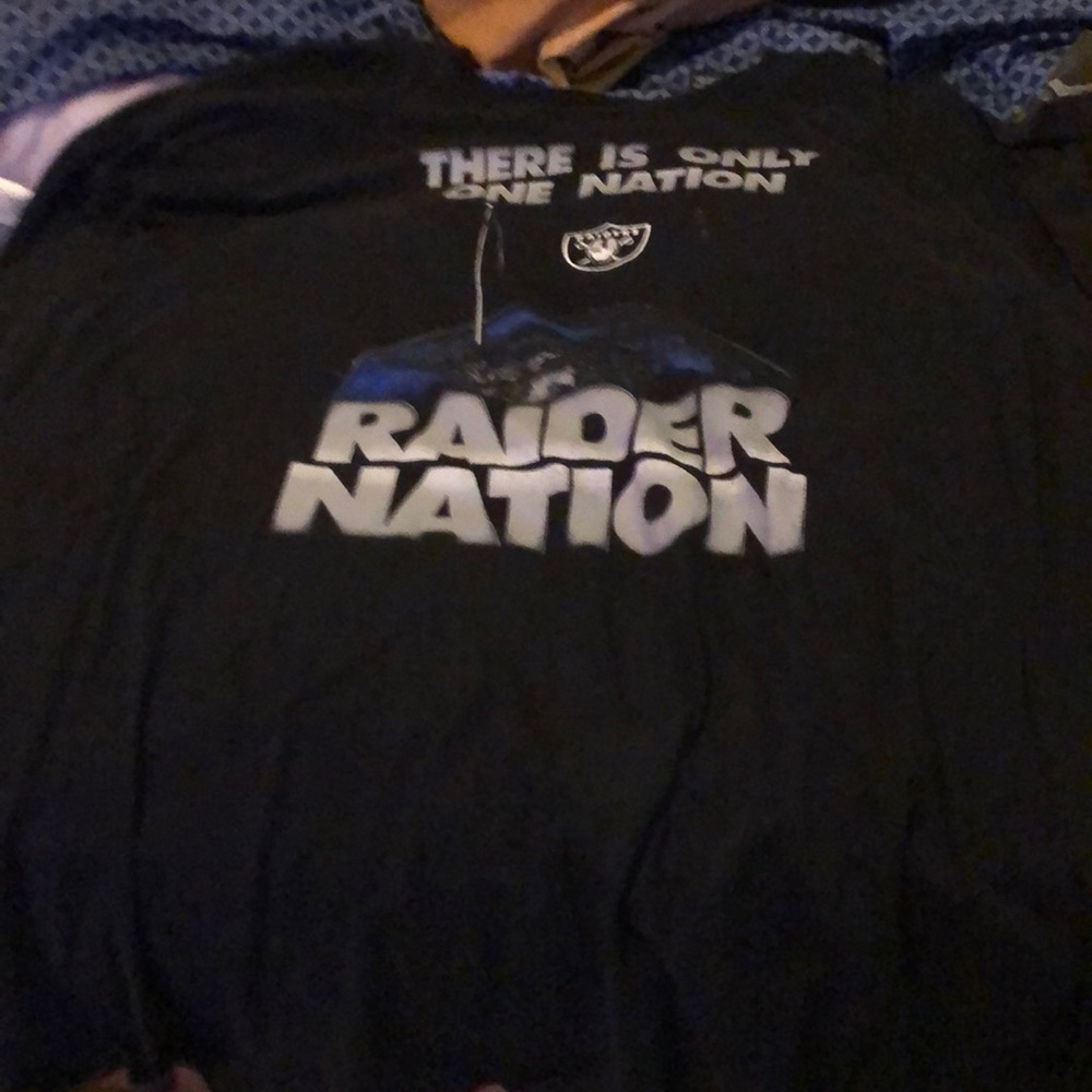 Black there is only one nation raiders T-shirt